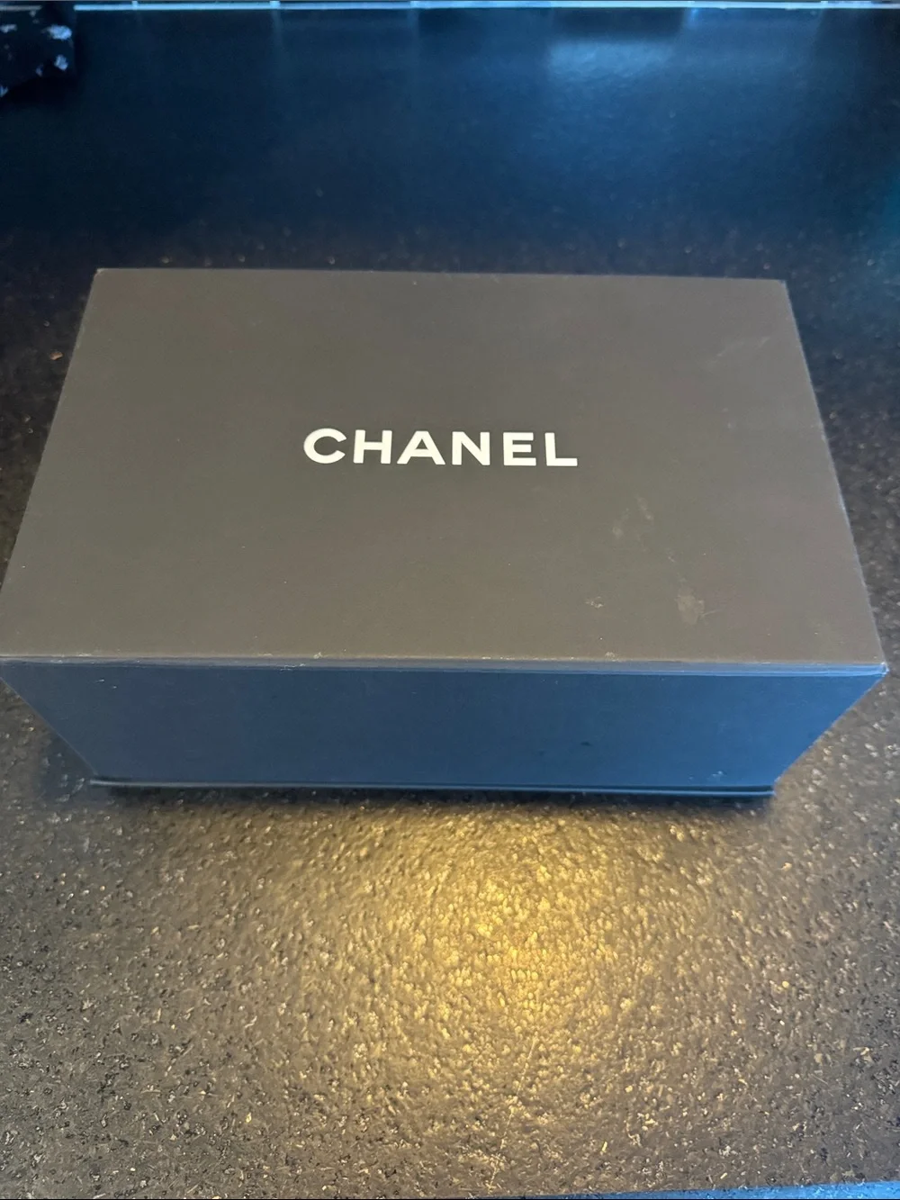 CHANEL Black and White Logo Gift Box